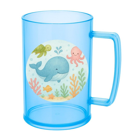 Caneca de Chopp Infantil Personalizada Baleia Aquarela - Imagem 2