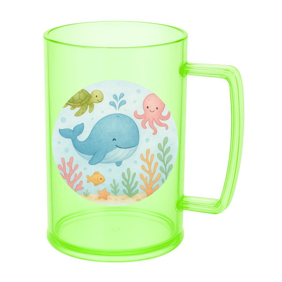 Caneca de Chopp Infantil Personalizada Baleia Aquarela - Imagem 4