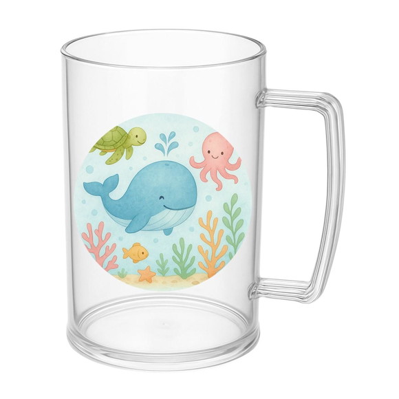 Caneca de Chopp Infantil Personalizada Baleia Aquarela - Imagem 5