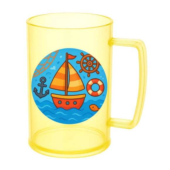 Caneca de Chopp Infantil Personalizada Barquinho