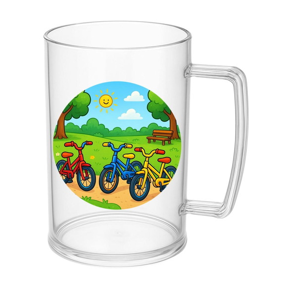 Caneca de Chopp Infantil Personalizada Bicicletas Coloridas - Imagem 5