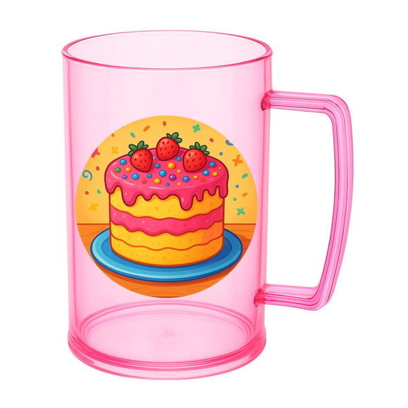 Caneca de Chopp Infantil Personalizada Bolo Confeitado - Imagem 3