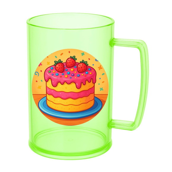 Caneca de Chopp Infantil Personalizada Bolo Confeitado - Imagem 4