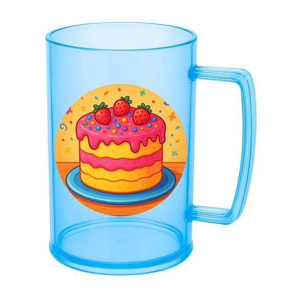 Caneca de Chopp Infantil Personalizada Bolo Confeitado - Imagem 2