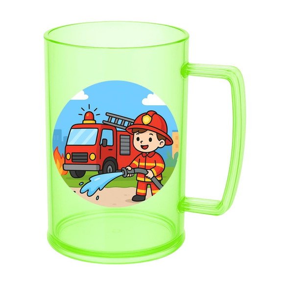 Caneca de Chopp Infantil Personalizada Bombeiros - Imagem 4