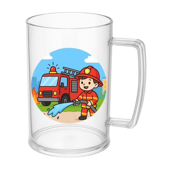 Caneca de Chopp Infantil Personalizada Bombeiros - Imagem 5