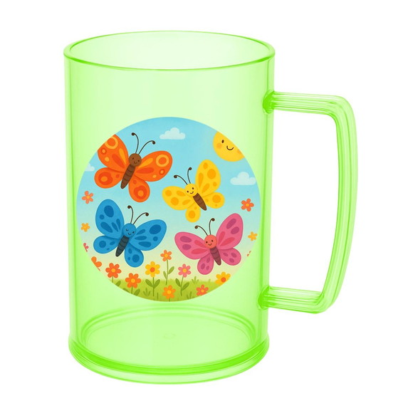 Caneca de Chopp Infantil Personalizada Borboletas - Imagem 4