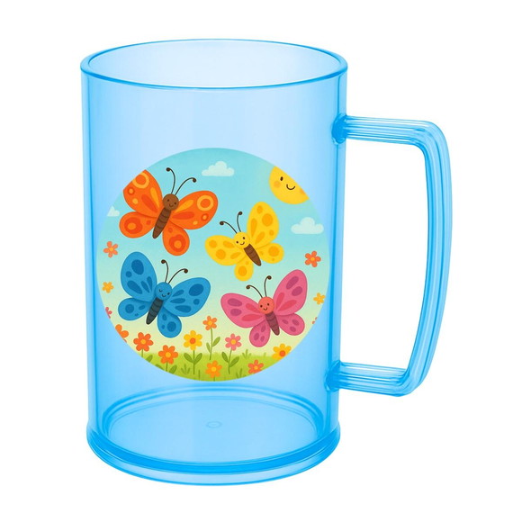 Caneca de Chopp Infantil Personalizada Borboletas - Imagem 2