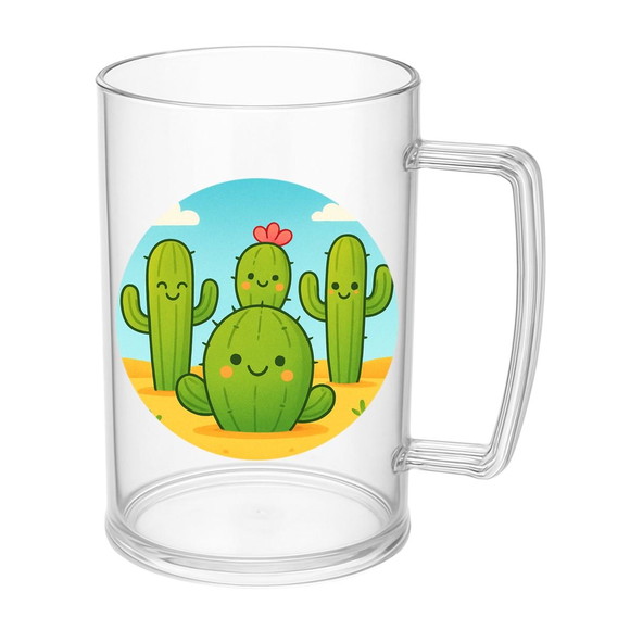Caneca de Chopp Infantil Personalizada Cactos Fofos - Imagem 5