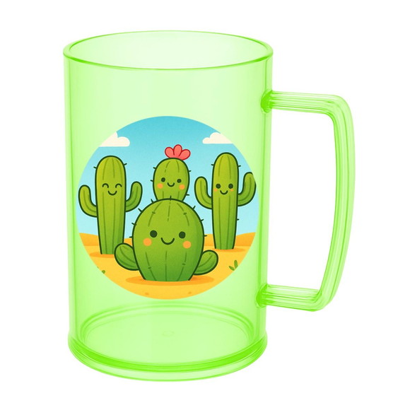 Caneca de Chopp Infantil Personalizada Cactos Fofos - Imagem 4