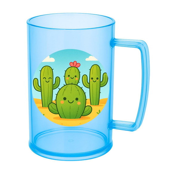 Caneca de Chopp Infantil Personalizada Cactos Fofos - Imagem 2
