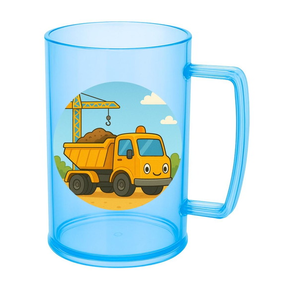 Caneca de Chopp Infantil Personalizada Caminhão Caçamba - Imagem 2