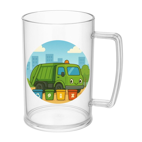 Caneca de Chopp Infantil Personalizada Caminhão de Lixo - Imagem 5