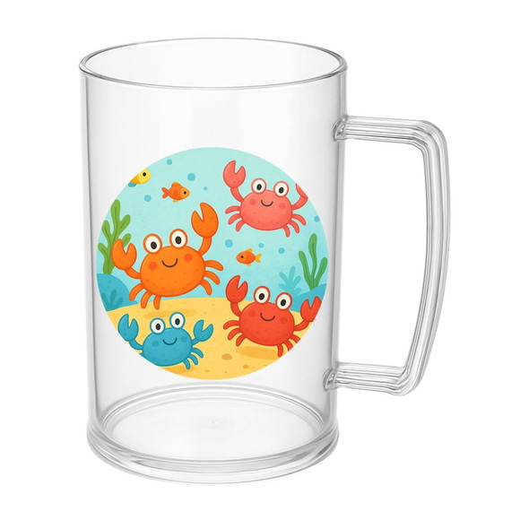 Caneca de Chopp Infantil Personalizada Caranguejinhos - Imagem 5