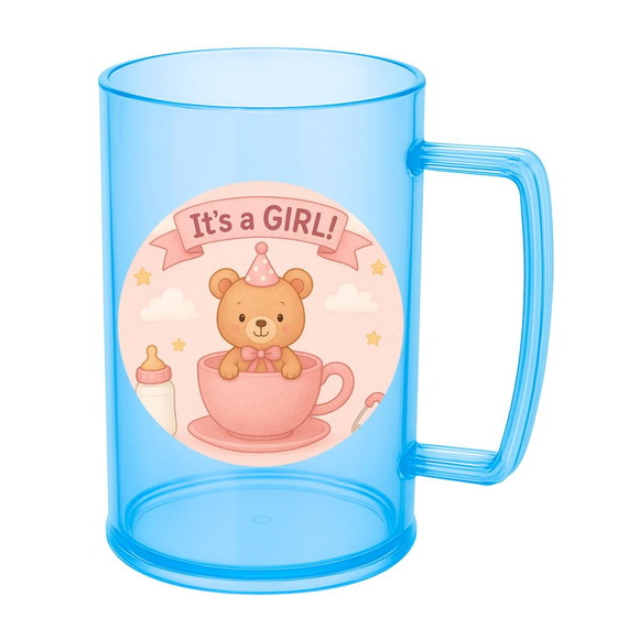 Caneca de Chopp Infantil Personalizada Chá de Bebê Menina - Imagem 2