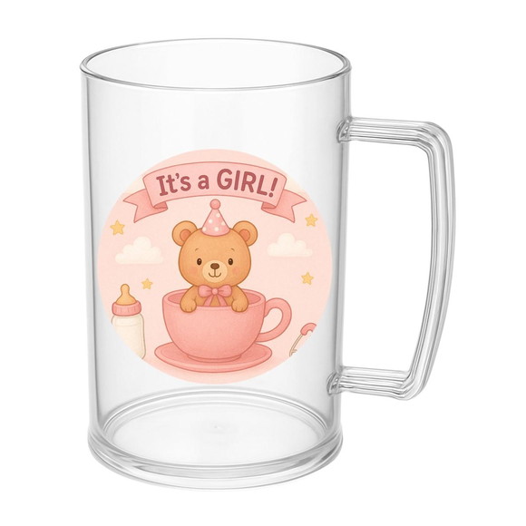Caneca de Chopp Infantil Personalizada Chá de Bebê Menina - Imagem 4