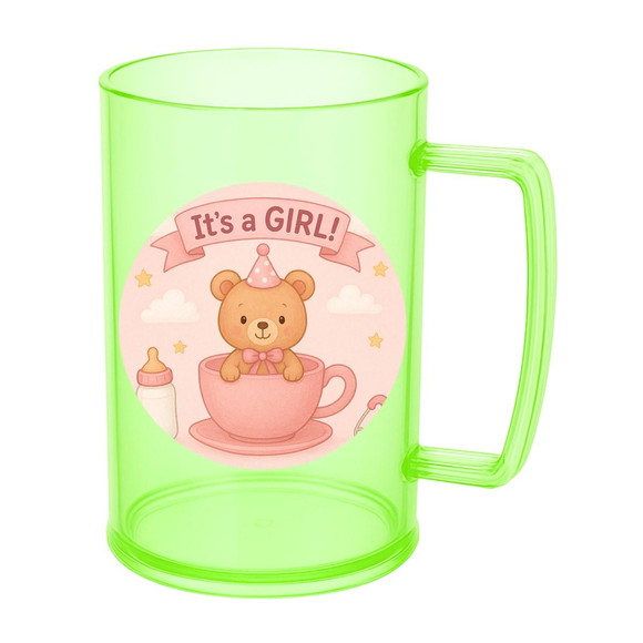 Caneca de Chopp Infantil Personalizada Chá de Bebê Menina - Imagem 3