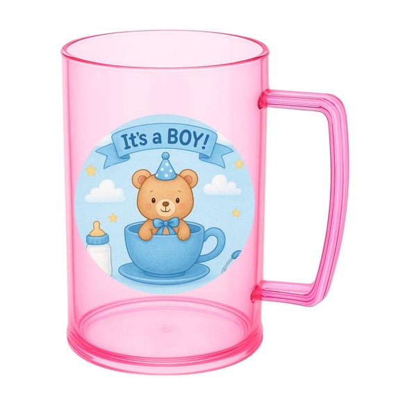 Caneca de Chopp Infantil Personalizada Chá de Bebê Menino - Imagem 3