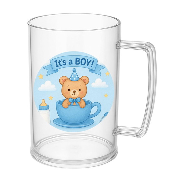 Caneca de Chopp Infantil Personalizada Chá de Bebê Menino - Imagem 5