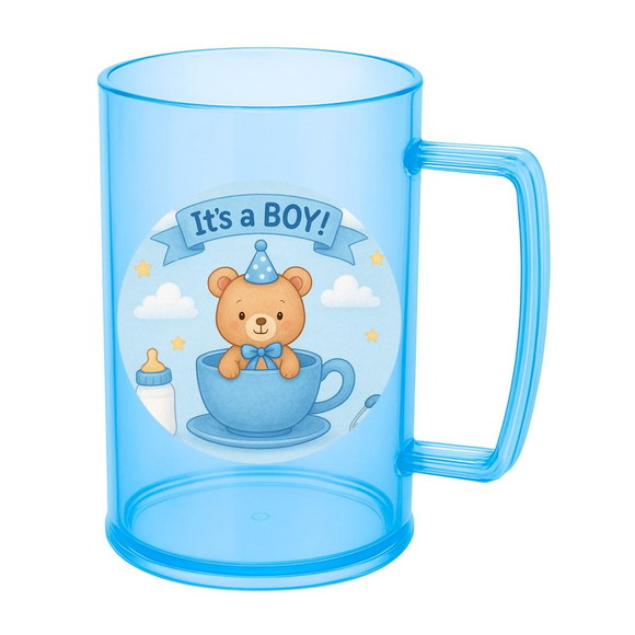 Caneca de Chopp Infantil Personalizada Chá de Bebê Menino - Imagem 2