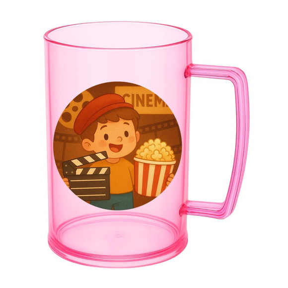 Caneca de Chopp Infantil Personalizada Cinema Antigo - Imagem 3