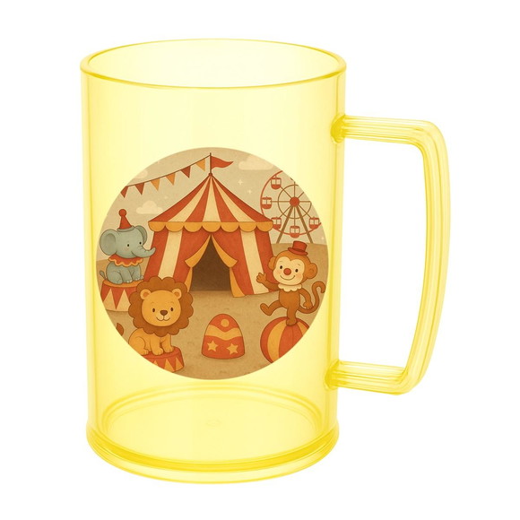 Caneca de Chopp Infantil Personalizada Circo Vintage