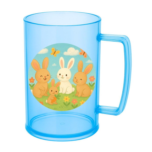 Caneca de Chopp Infantil Personalizada Coelhinhos - Imagem 2