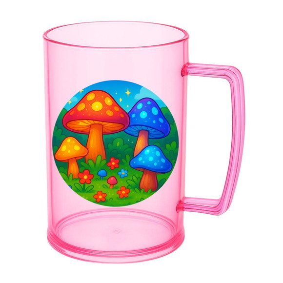 Caneca de Chopp Infantil Personalizada Cogumelos Mágicos - Imagem 3