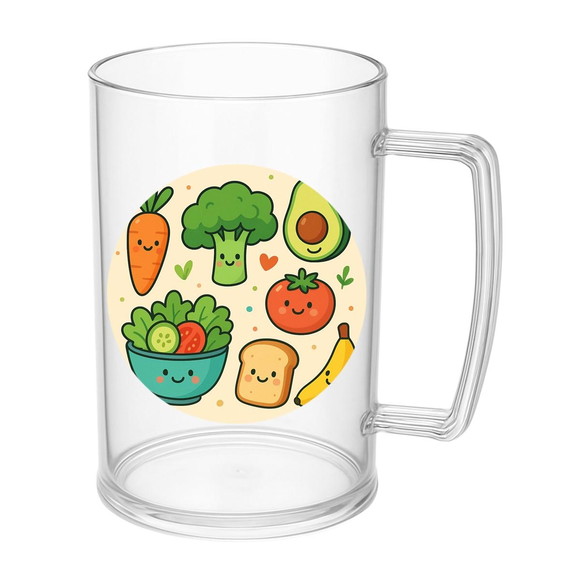 Caneca de Chopp Infantil Personalizada Comidinhas Saudáveis - Imagem 5