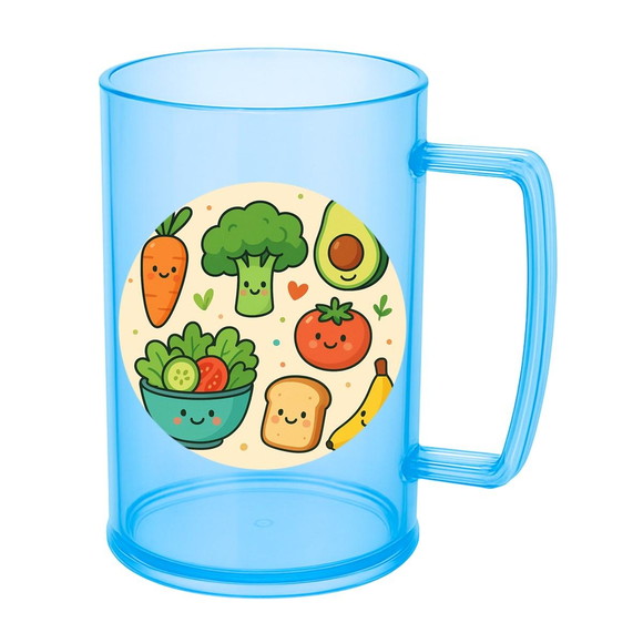 Caneca de Chopp Infantil Personalizada Comidinhas Saudáveis - Imagem 2