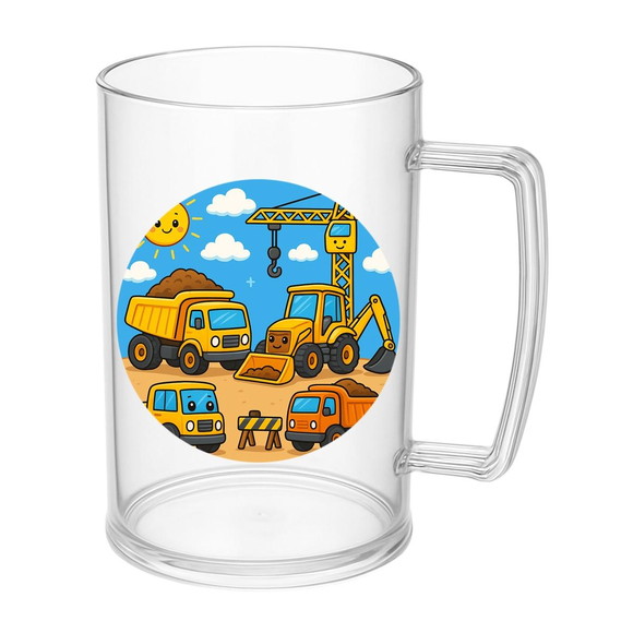 Caneca de Chopp Infantil Personalizada Construção Civil - Imagem 5