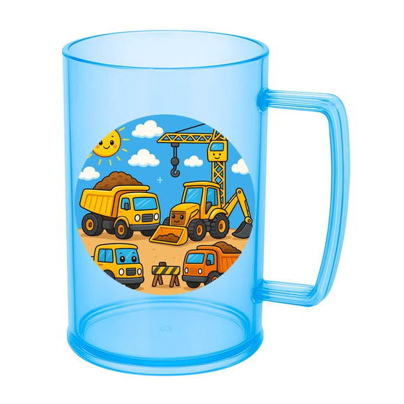 Caneca de Chopp Infantil Personalizada Construção Civil - Imagem 2