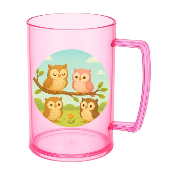 Caneca de Chopp Infantil Personalizada Corujinhas - Imagem 3