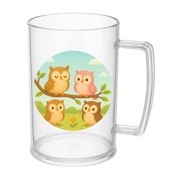 Caneca de Chopp Infantil Personalizada Corujinhas - Imagem 5