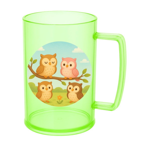 Caneca de Chopp Infantil Personalizada Corujinhas - Imagem 4