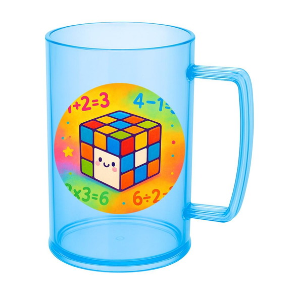 Caneca de Chopp Infantil Personalizada Cubo Mágico - Imagem 2