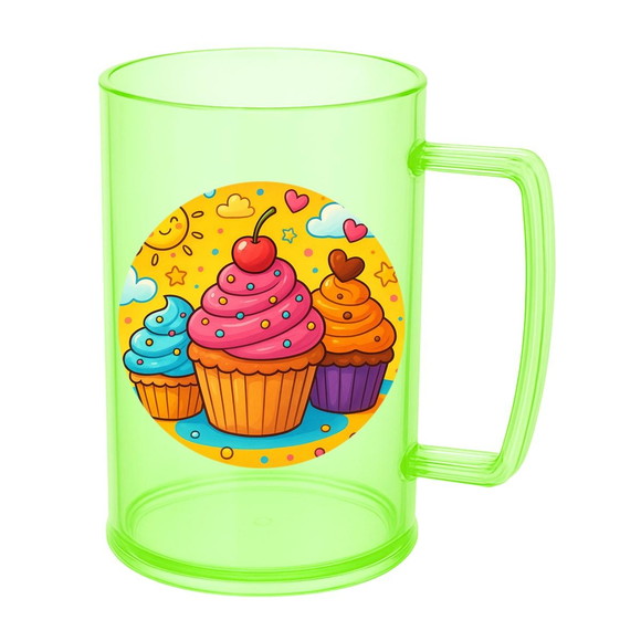 Caneca de Chopp Infantil Personalizada Cupcakes - Imagem 4
