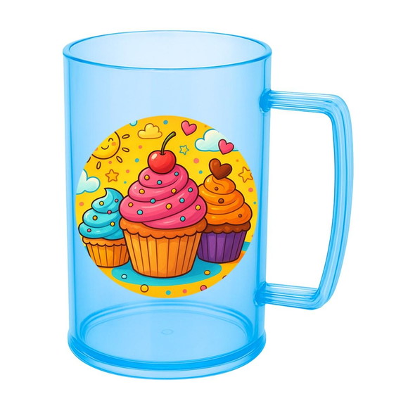 Caneca de Chopp Infantil Personalizada Cupcakes - Imagem 2