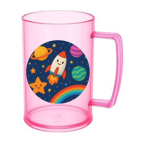 Caneca de Chopp Infantil Personalizada Espaço Colorido - Imagem 3