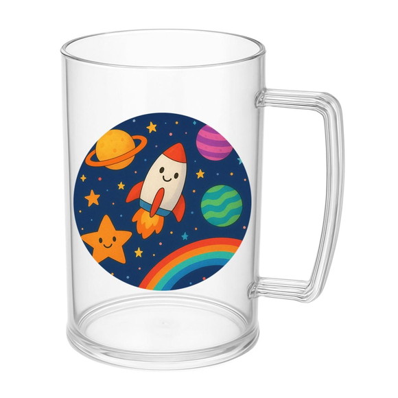 Caneca de Chopp Infantil Personalizada Espaço Colorido - Imagem 5