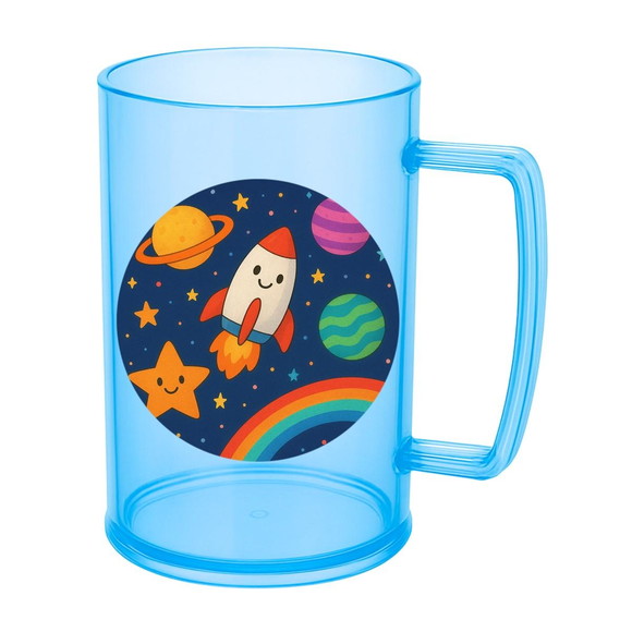 Caneca de Chopp Infantil Personalizada Espaço Colorido - Imagem 2