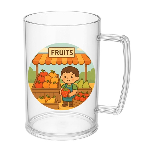 Caneca de Chopp Infantil Personalizada Feira de Frutas - Imagem 5