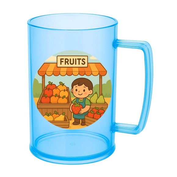 Caneca de Chopp Infantil Personalizada Feira de Frutas - Imagem 2