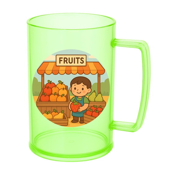 Caneca de Chopp Infantil Personalizada Feira de Frutas - Imagem 4