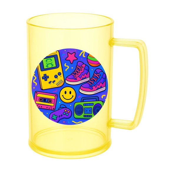 Caneca de Chopp Infantil Personalizada Festa Anos 90