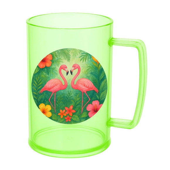 Caneca de Chopp Infantil Personalizada Flamingo Aquarela - Imagem 4