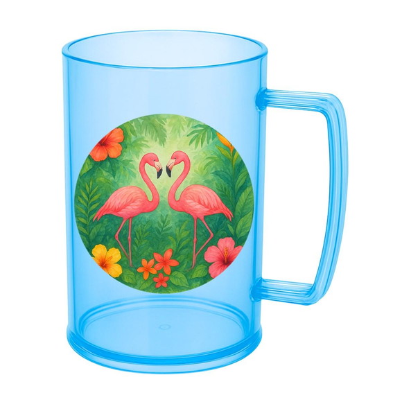 Caneca de Chopp Infantil Personalizada Flamingo Aquarela - Imagem 2