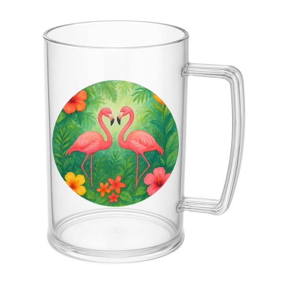 Caneca de Chopp Infantil Personalizada Flamingo Aquarela - Imagem 5