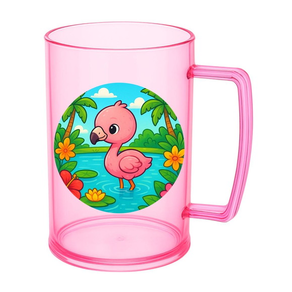 Caneca de Chopp Infantil Personalizada Flamingo Baby - Imagem 3