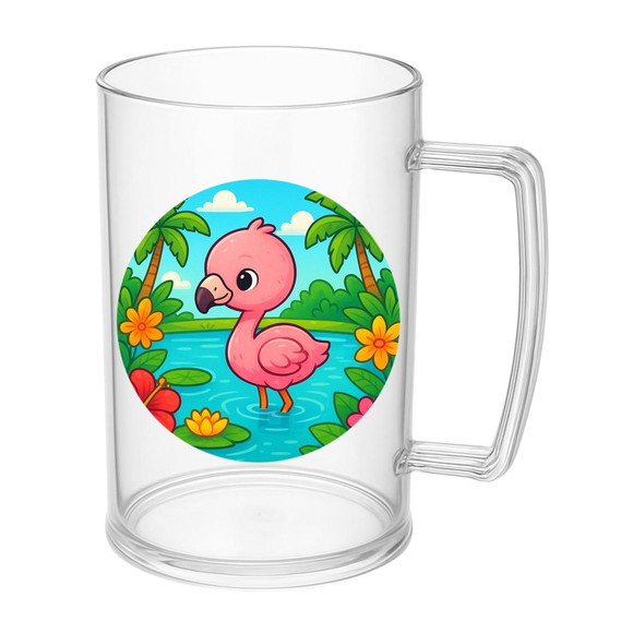 Caneca de Chopp Infantil Personalizada Flamingo Baby - Imagem 5